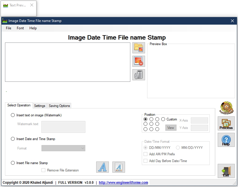 Image date time filename stamp